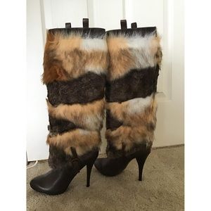 Guess Women’s Obelize Brown Fur Knee-High Boots